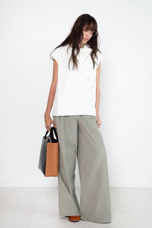 TIBI - Chalky Drape Handkerchief Top, White