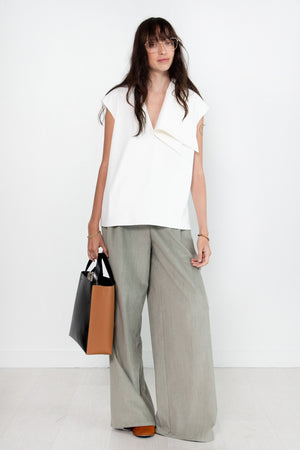 TIBI - Chalky Drape Handkerchief Top, White