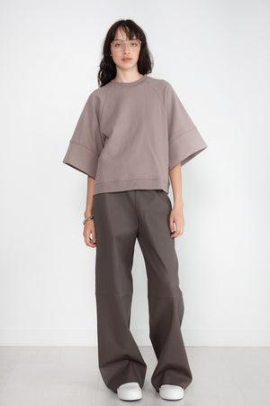 TIBI - Crewneck Easy Sweatshirt, Cement