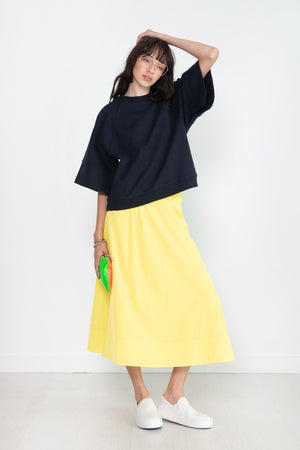 TIBI - Crewneck Easy Sweatshirt, Navy