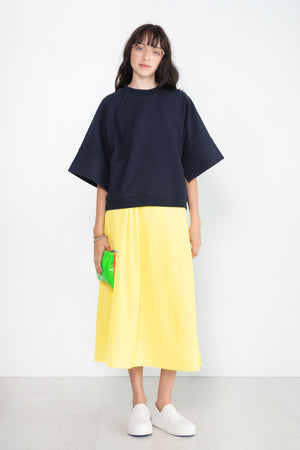 TIBI - Crewneck Easy Sweatshirt, Navy