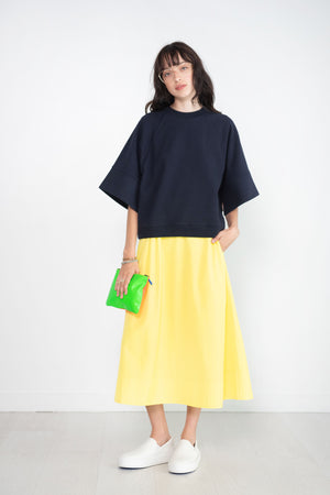TIBI - Crewneck Easy Sweatshirt, Navy