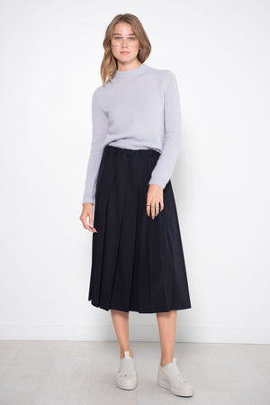 TIBI - Soft Mohair Shrunken Crewneck Pullover, Dove Grey