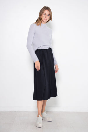 TIBI - Soft Mohair Shrunken Crewneck Pullover, Dove Grey