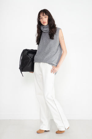 TIBI - Feather Weight Cashmere Tunic, Heather Grey