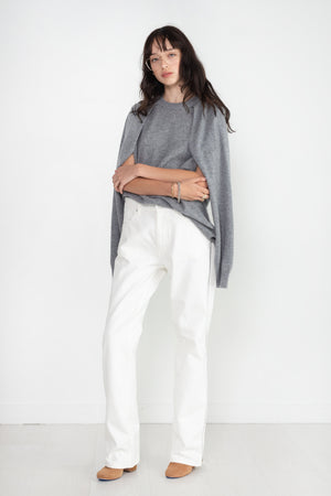 TIBI - Feather Weight Cashmere Tunic, Heather Grey