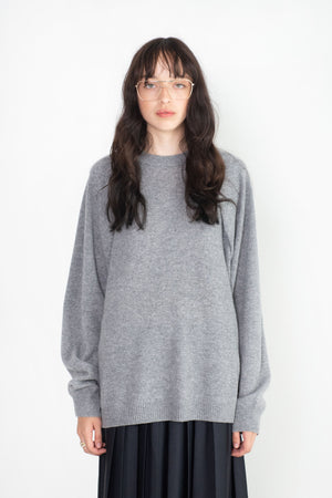 TIBI - Feather Weight Cashmere Tunic, Heather Grey