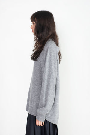 TIBI - Feather Weight Cashmere Tunic, Heather Grey