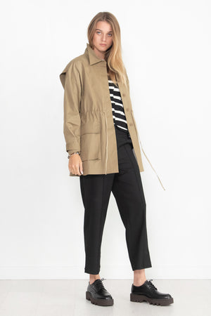 TIBI - Grain De Poudre Cropped Pant, Black