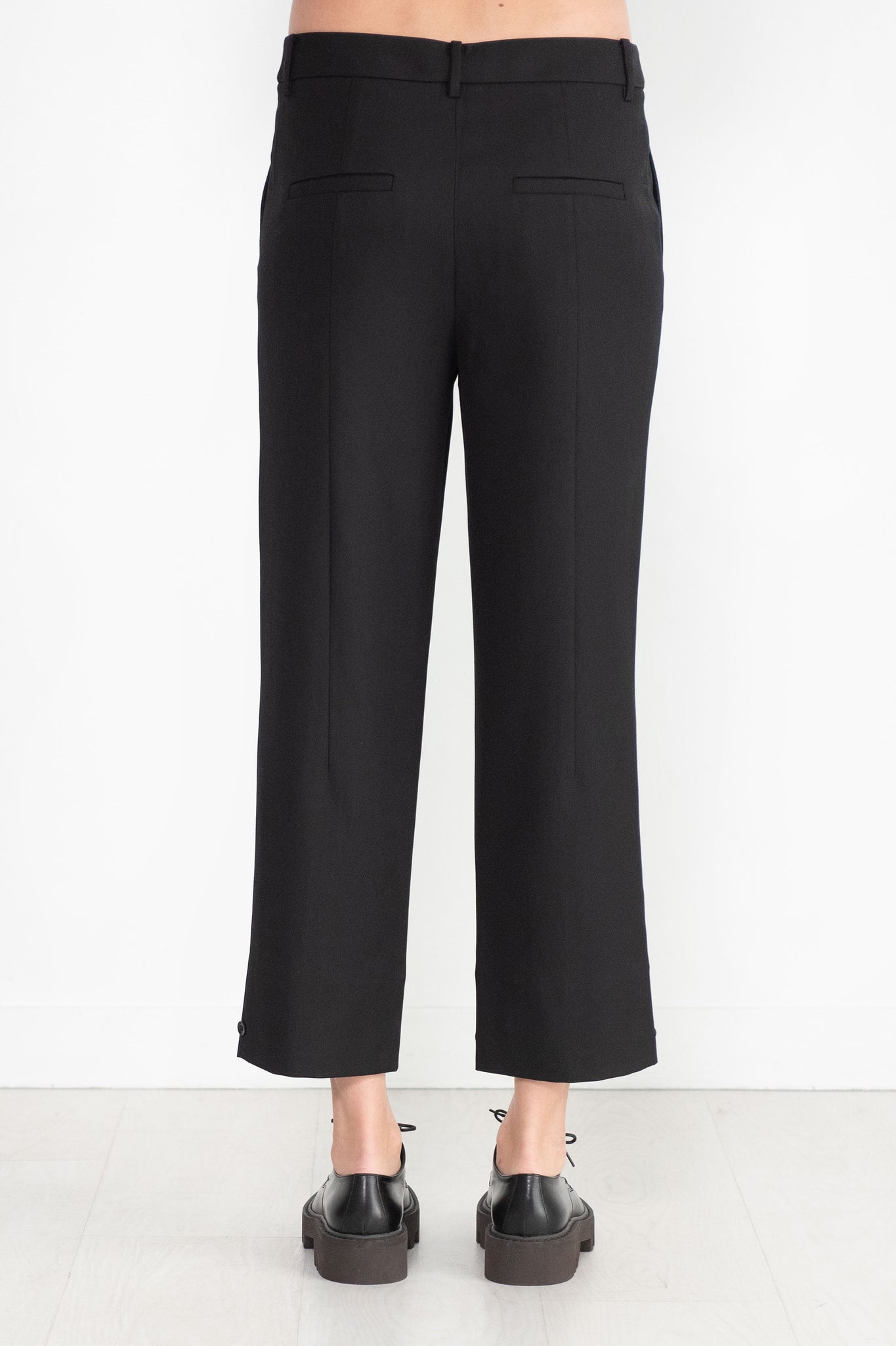 TIBI - Grain De Poudre Cropped Pant, Black