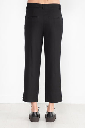 TIBI - Grain De Poudre Cropped Pant, Black