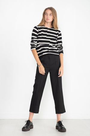 TIBI - Grain De Poudre Cropped Pant, Black