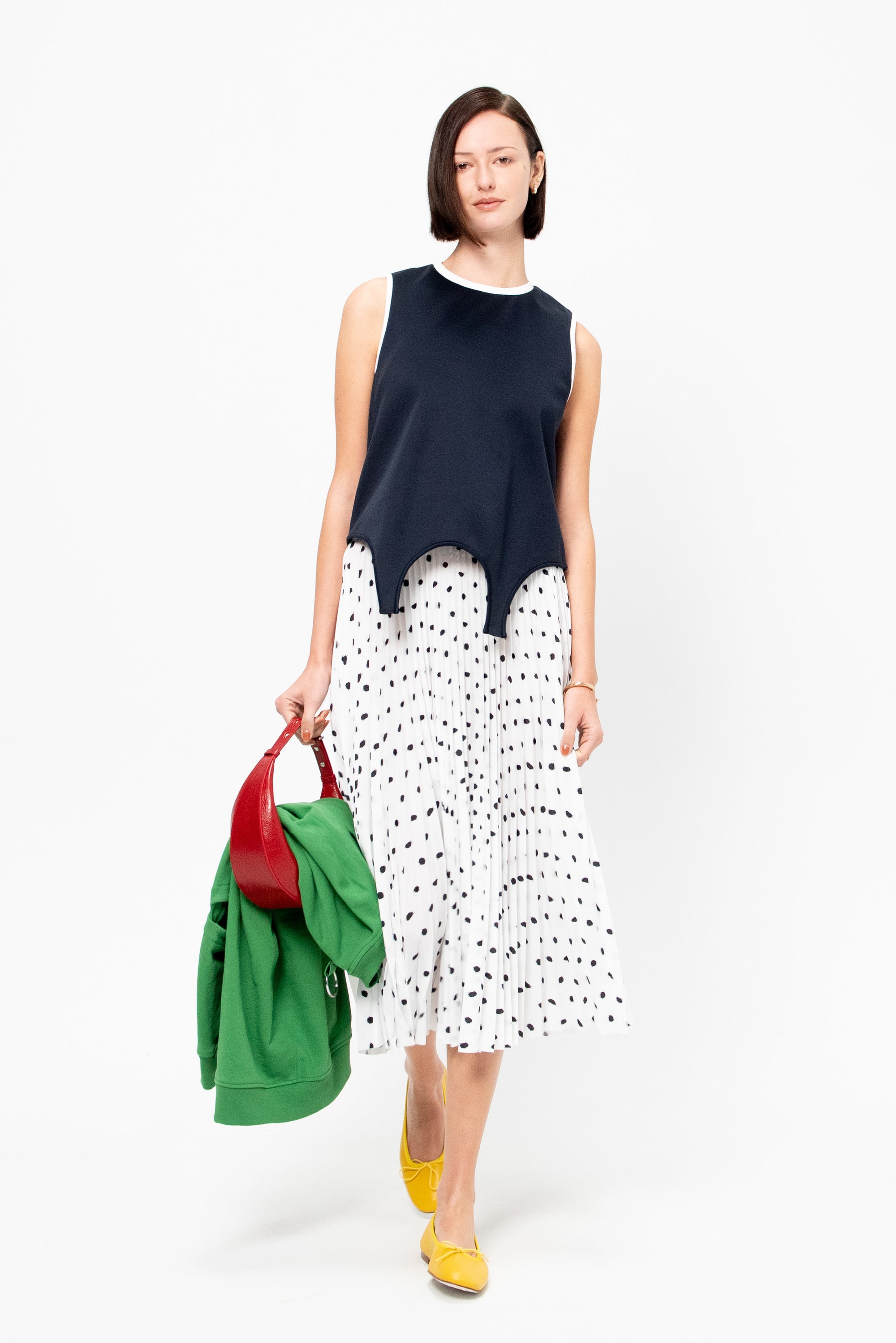 Active Knit Flip Tank, Navy