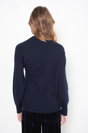 TIBI - Airy Extrafine Wool Blair Pullover, Navy