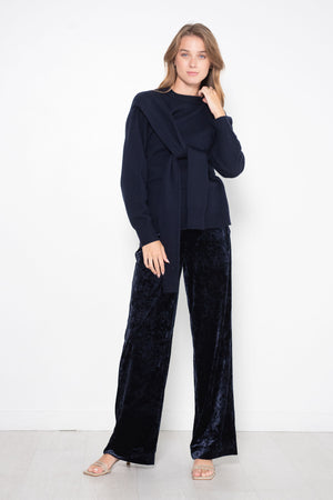 TIBI - Airy Extrafine Wool Blair Pullover, Navy