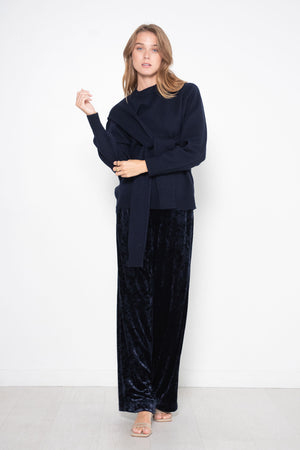 TIBI - Airy Extrafine Wool Blair Pullover, Navy