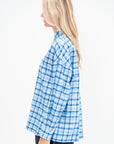 Otis Check Oversized Shirt, Blue Multi