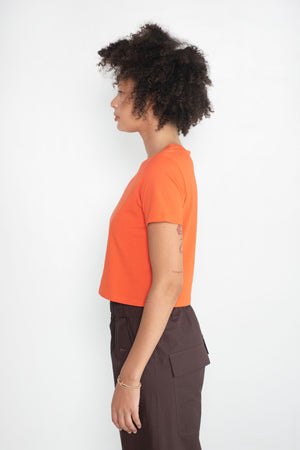 TIBI - T-Shirt Program Cropped BB Tee, Poppy Red