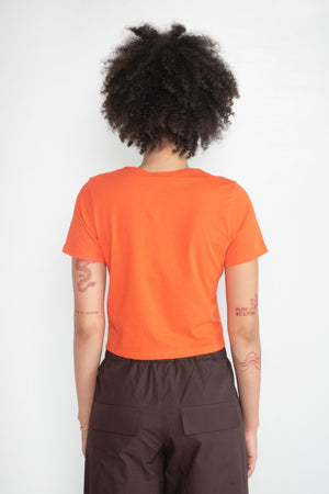 TIBI - T-Shirt Program Cropped BB Tee, Poppy Red