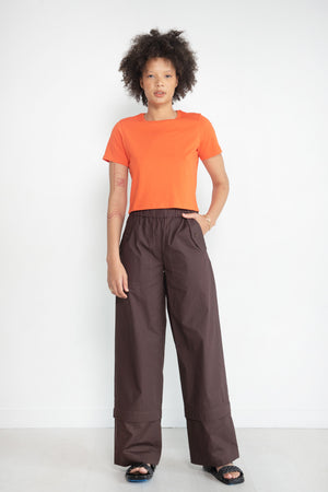 TIBI - T-Shirt Program Cropped BB Tee, Poppy Red