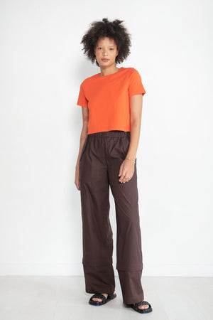 TIBI - T-Shirt Program Cropped BB Tee, Poppy Red