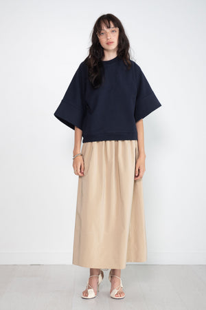 TIBI - Nylon Pull On Full Skirt, Tan