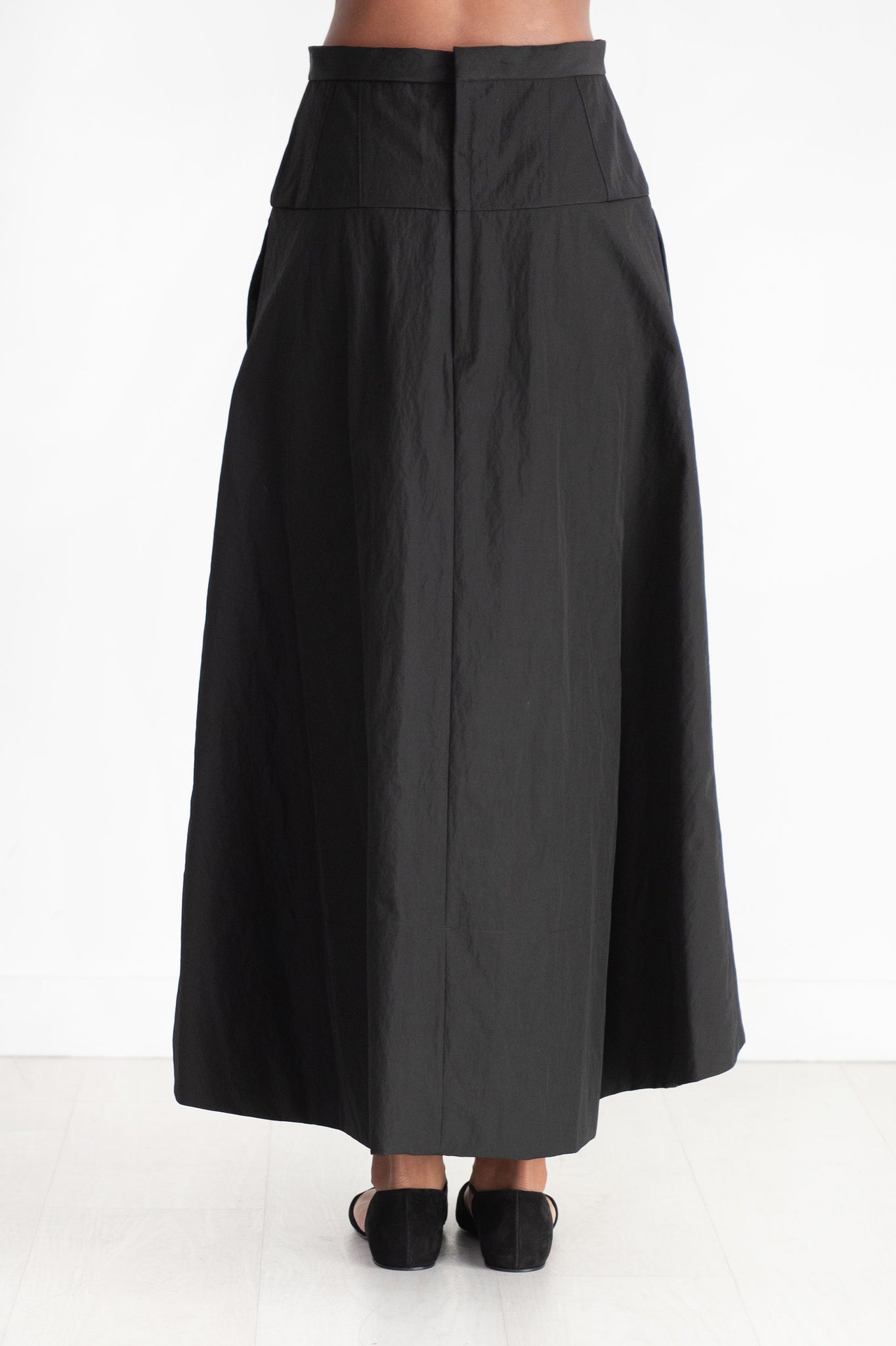 TIBI - Schema Sculpted Midi Skirt, Black
