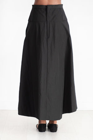 TIBI - Schema Sculpted Midi Skirt, Black