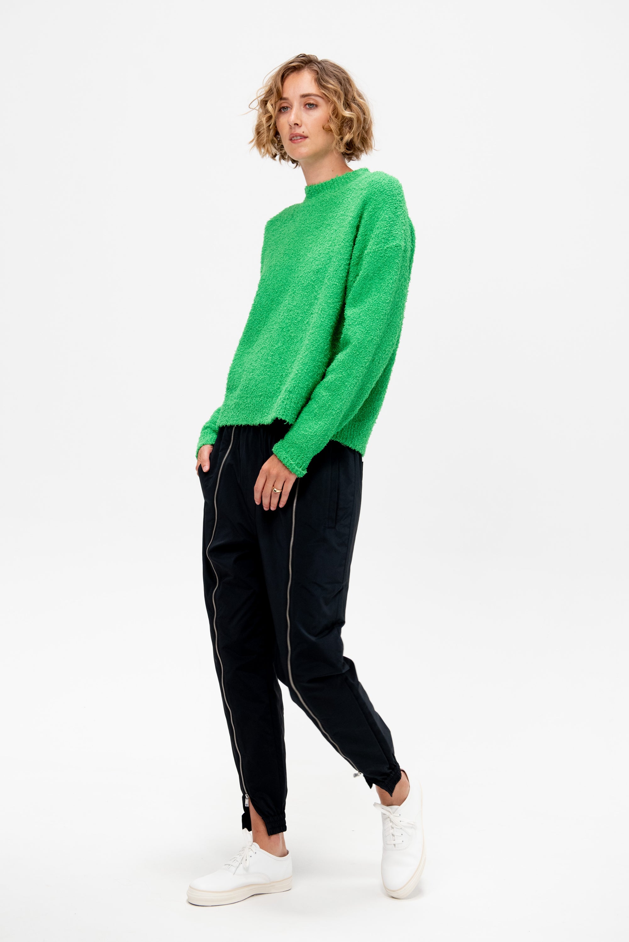 Serviette Crewneck Easy Pullover, Green