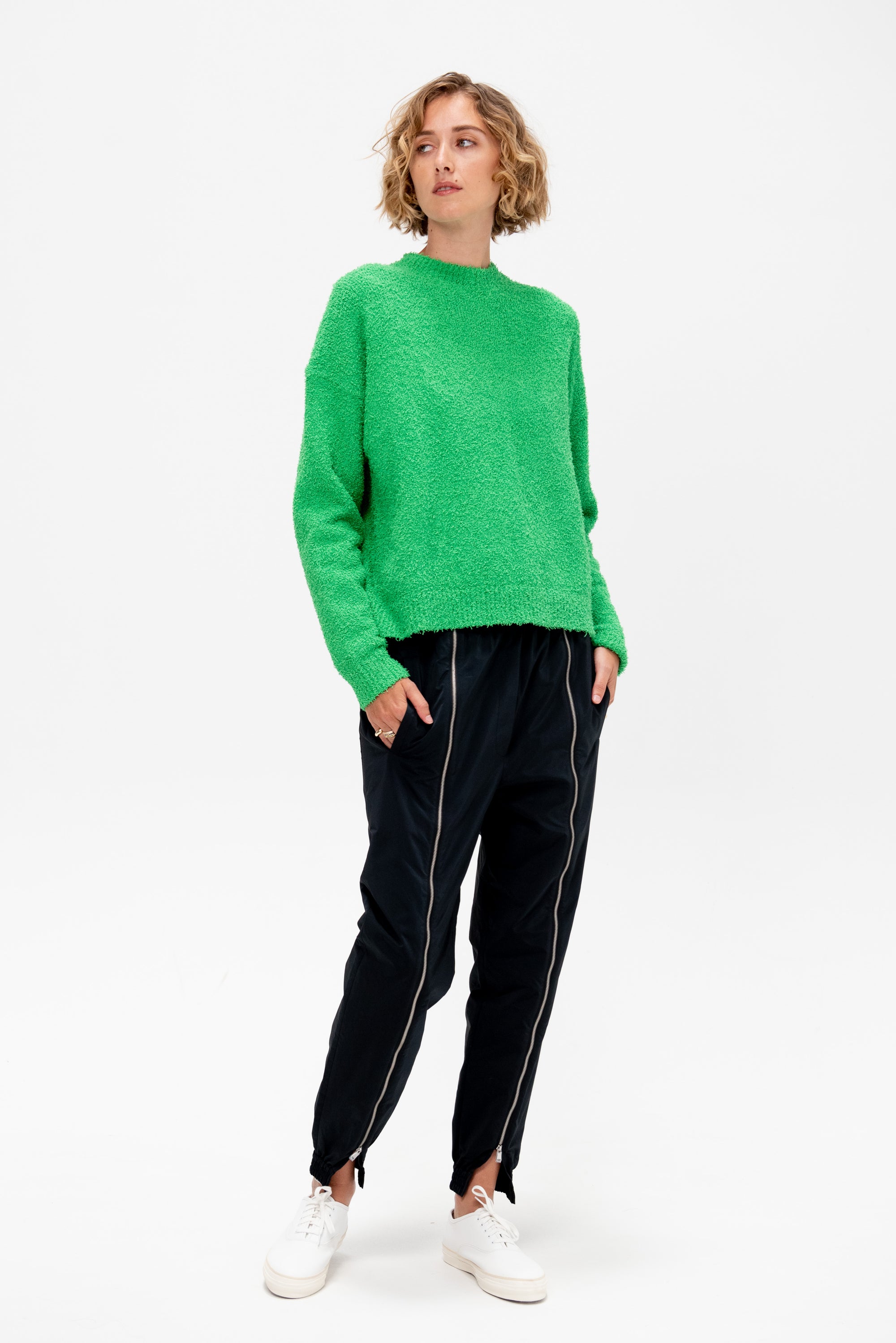 Serviette Crewneck Easy Pullover, Green