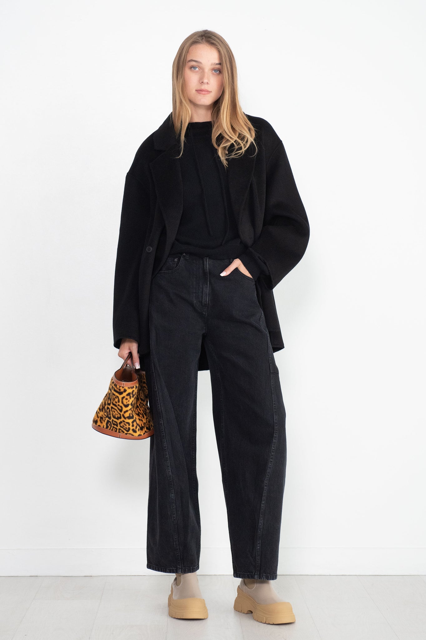 TIBI - Black Denim Sid Jean - Regular, Black