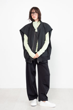 TIBI - Skinlike Mercerized Wool Soft Sheer Pullover, Pale Lime
