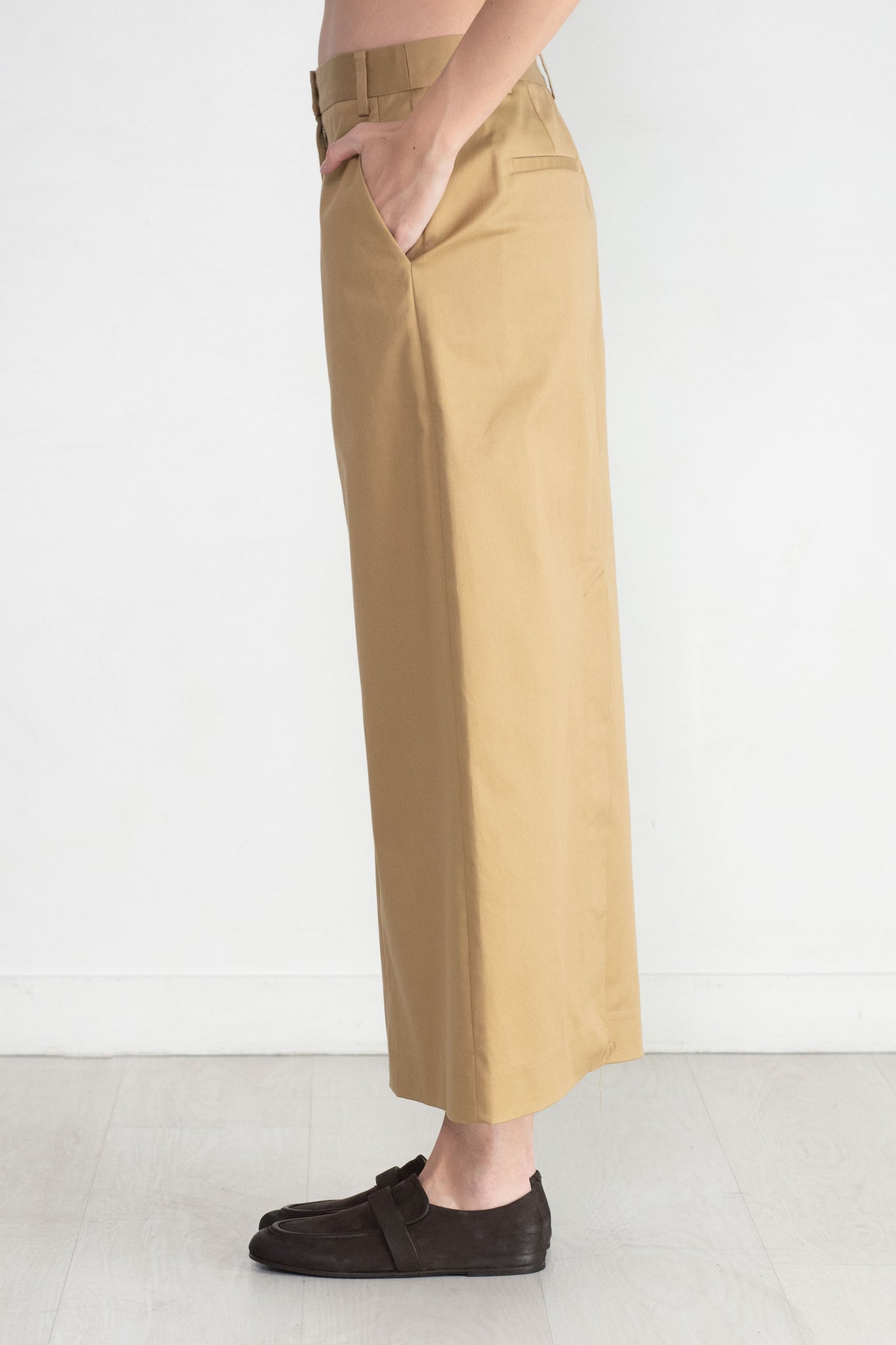 TIBI - Chino Maxi Skirt, Tan