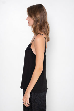 TIBI - Lace Slip Cami, Black