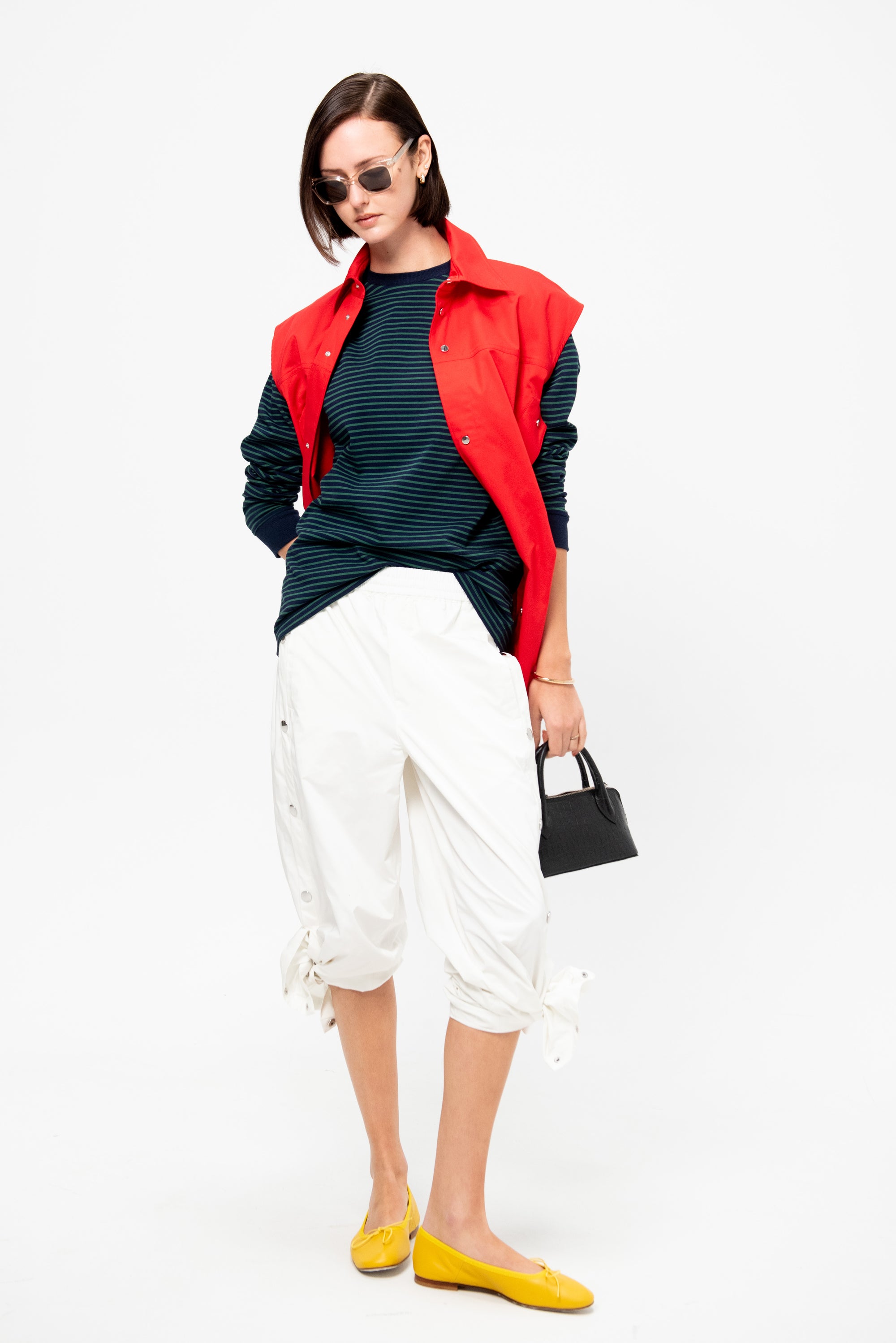 Striped Perfect Unisex Long Sleeve T-Shirt, Navy &amp; Green Multi