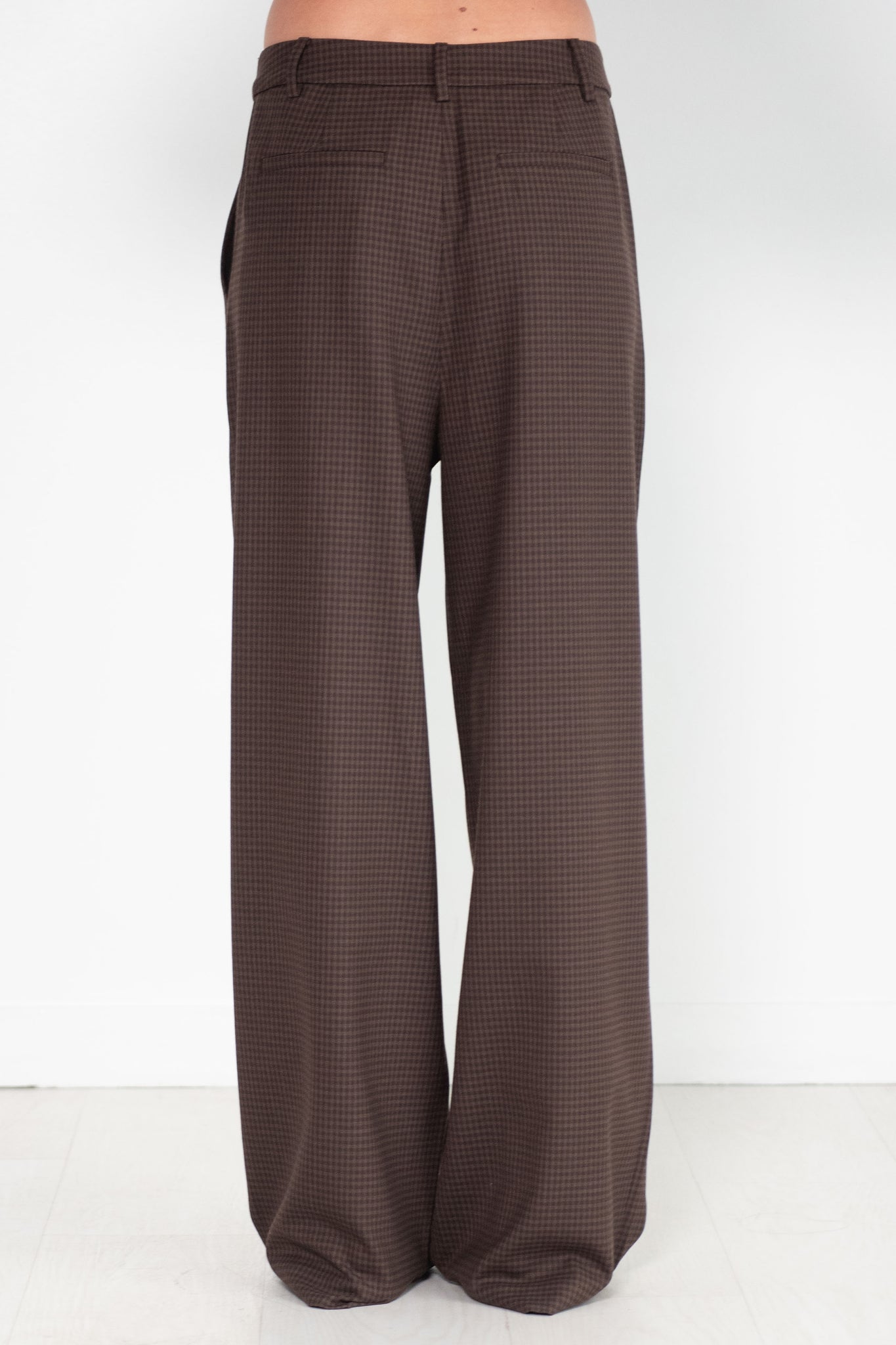 Tibi - Jett Suiting Asymmetrical Pleat Stella Pant, Brown Multi