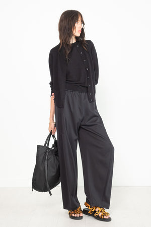 Tibi - Skinlike Mercerized Wool Sleeveless Sweater, Midnight Navy