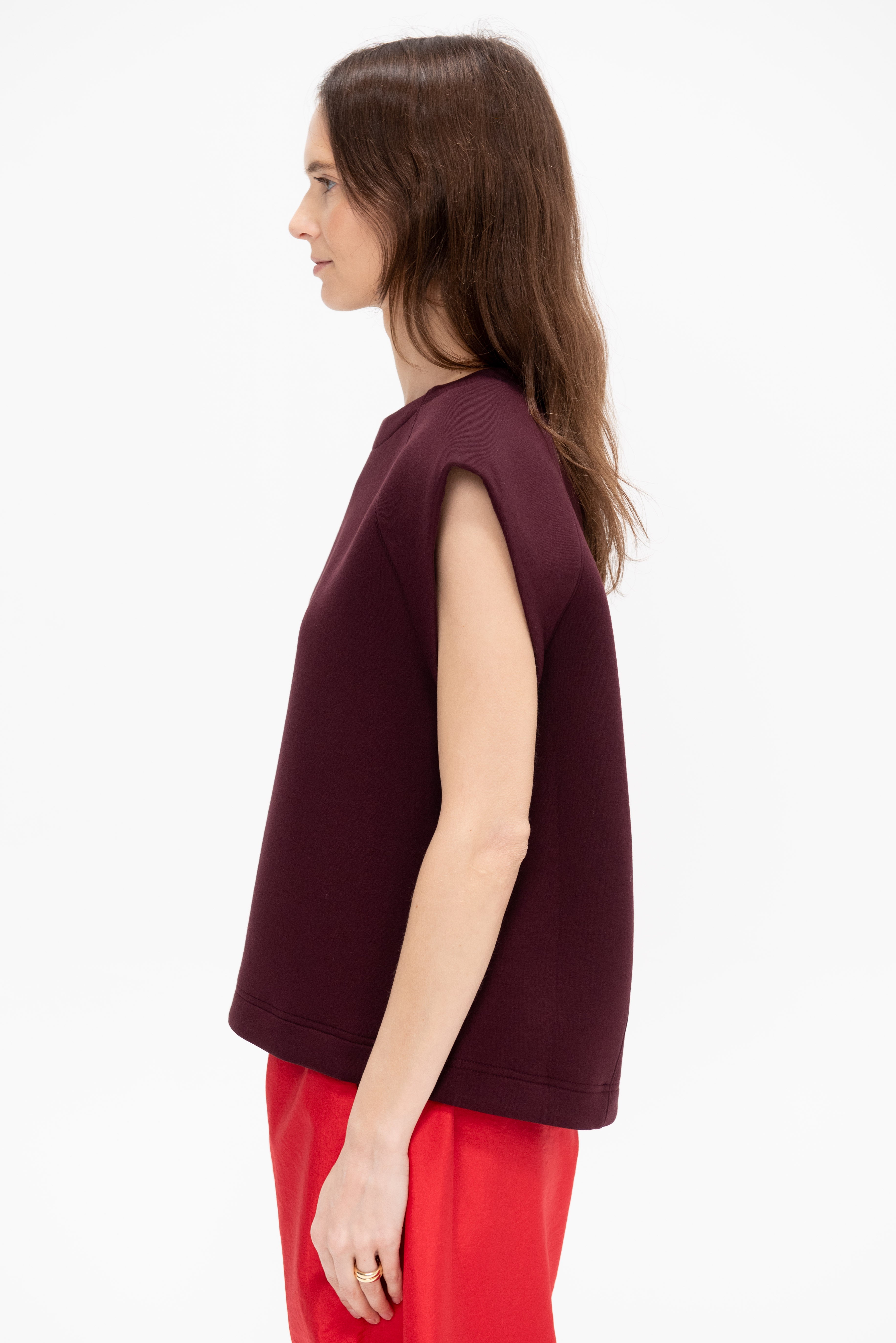 Tibi Bonded Viscose Sleeveless Top – Kick Pleat