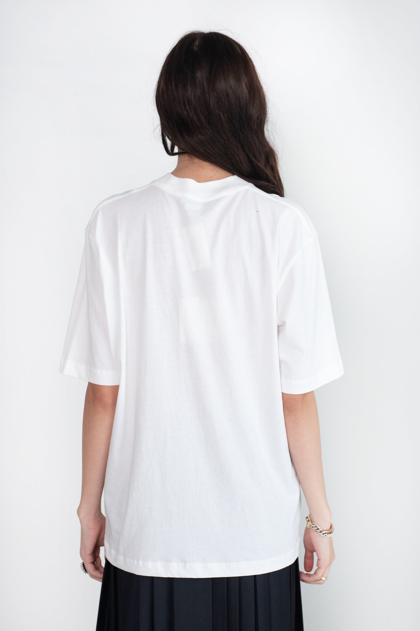 TIBI - Mock Neck Unisex T-Shirt, White