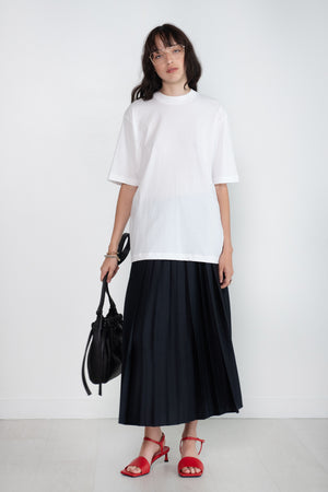 TIBI - Mock Neck Unisex T-Shirt, White