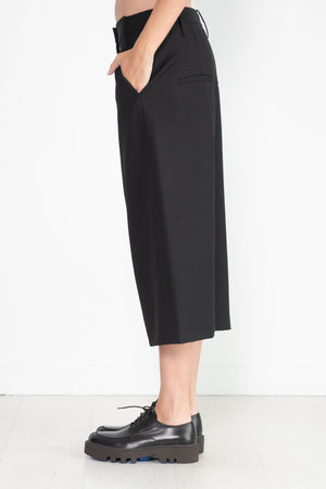 TIBI - Grain De Poudre Trouser Skirt With Pleat Panel, Black