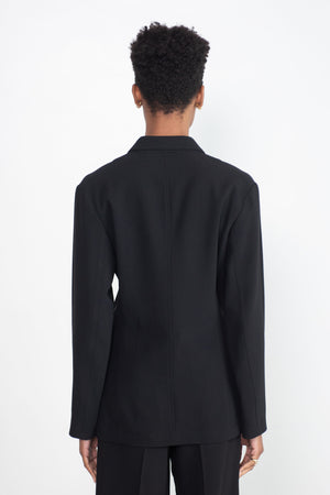 Totême - Slim Viscose-Blend Blazer, Black