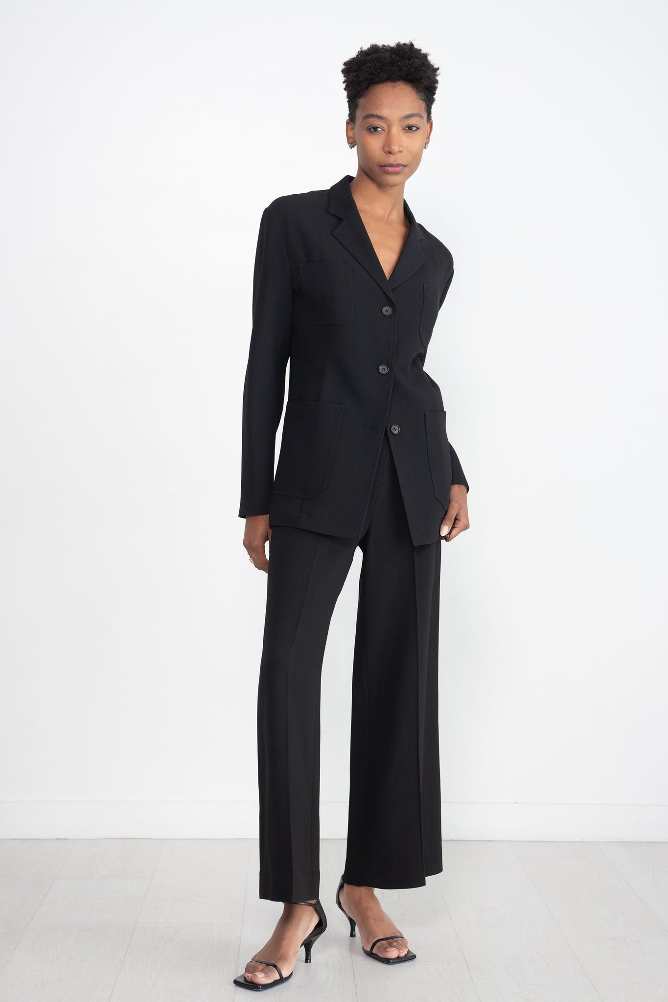 Totême - Slim Viscose-Blend Blazer, Black