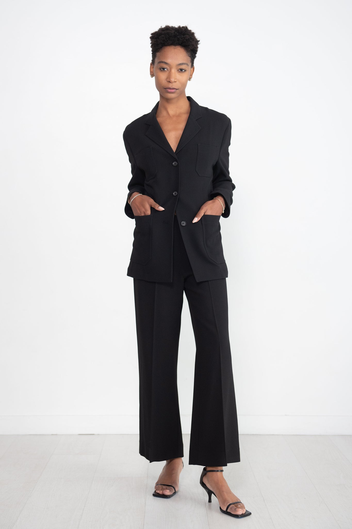 Totême - Slim Viscose-Blend Blazer, Black