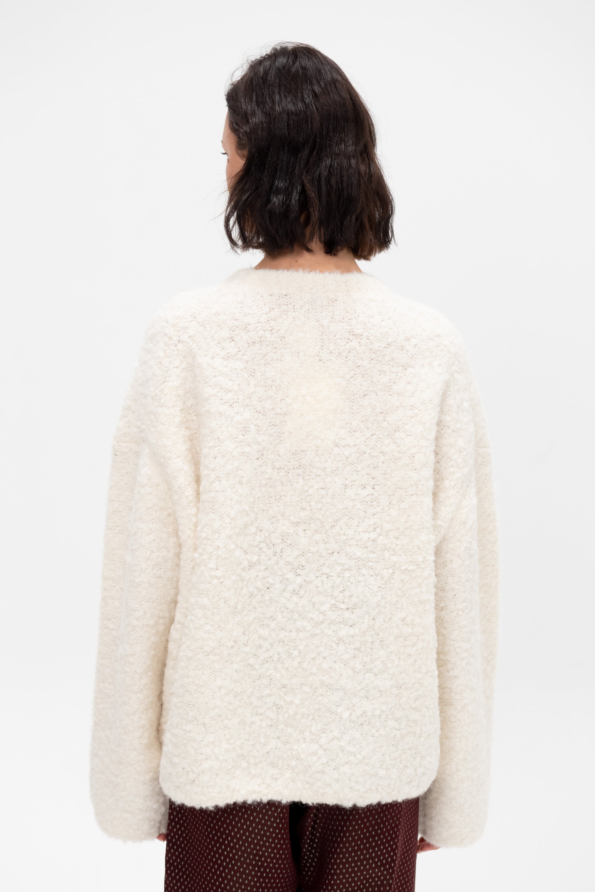 Boxy Bouclé Knit, Milk