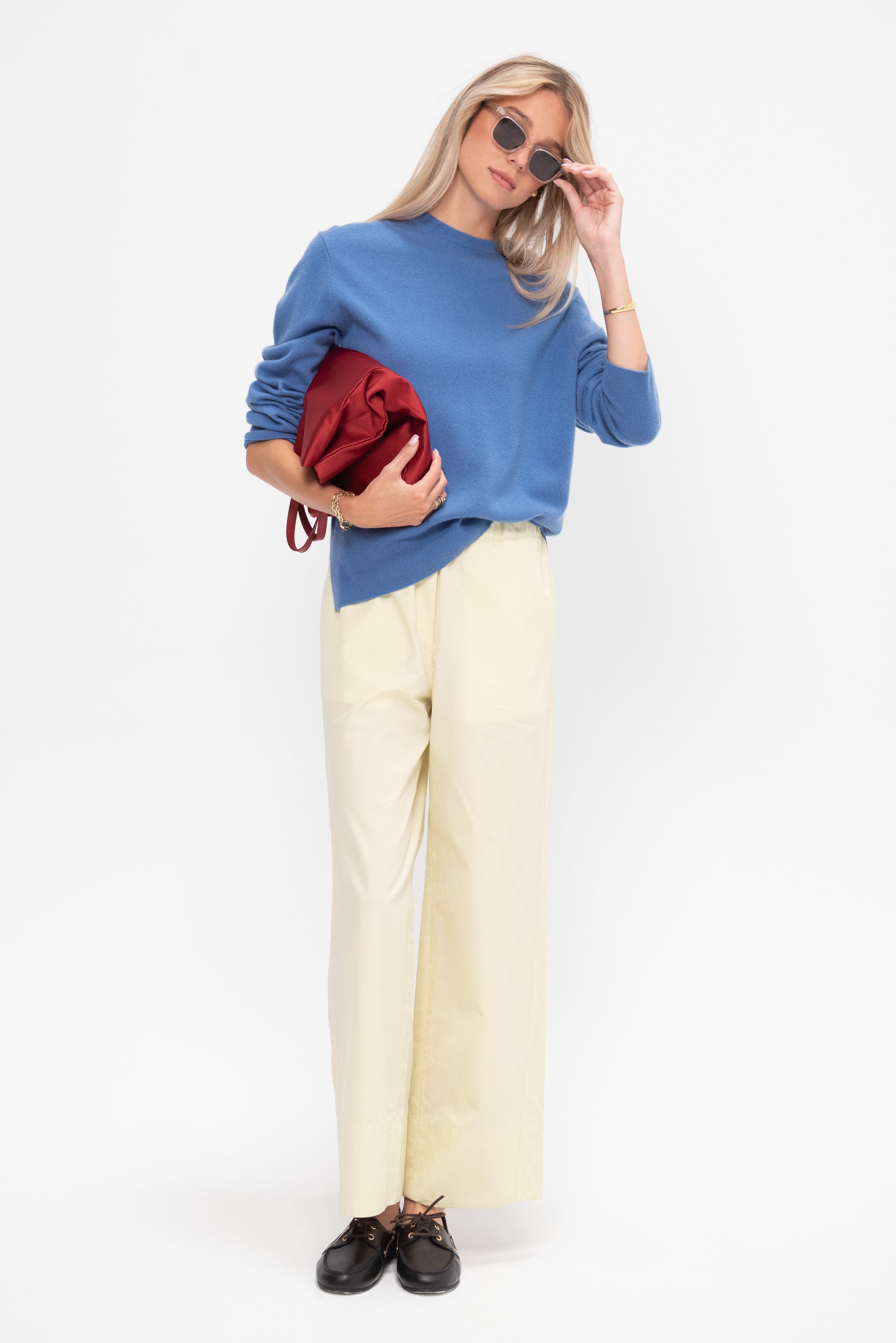 Twisted Seam Boxer Trouser, Straw