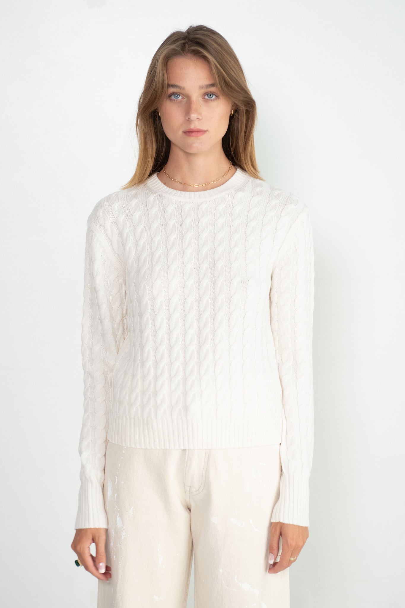TOTEME - Petite Cable Knit, Cream