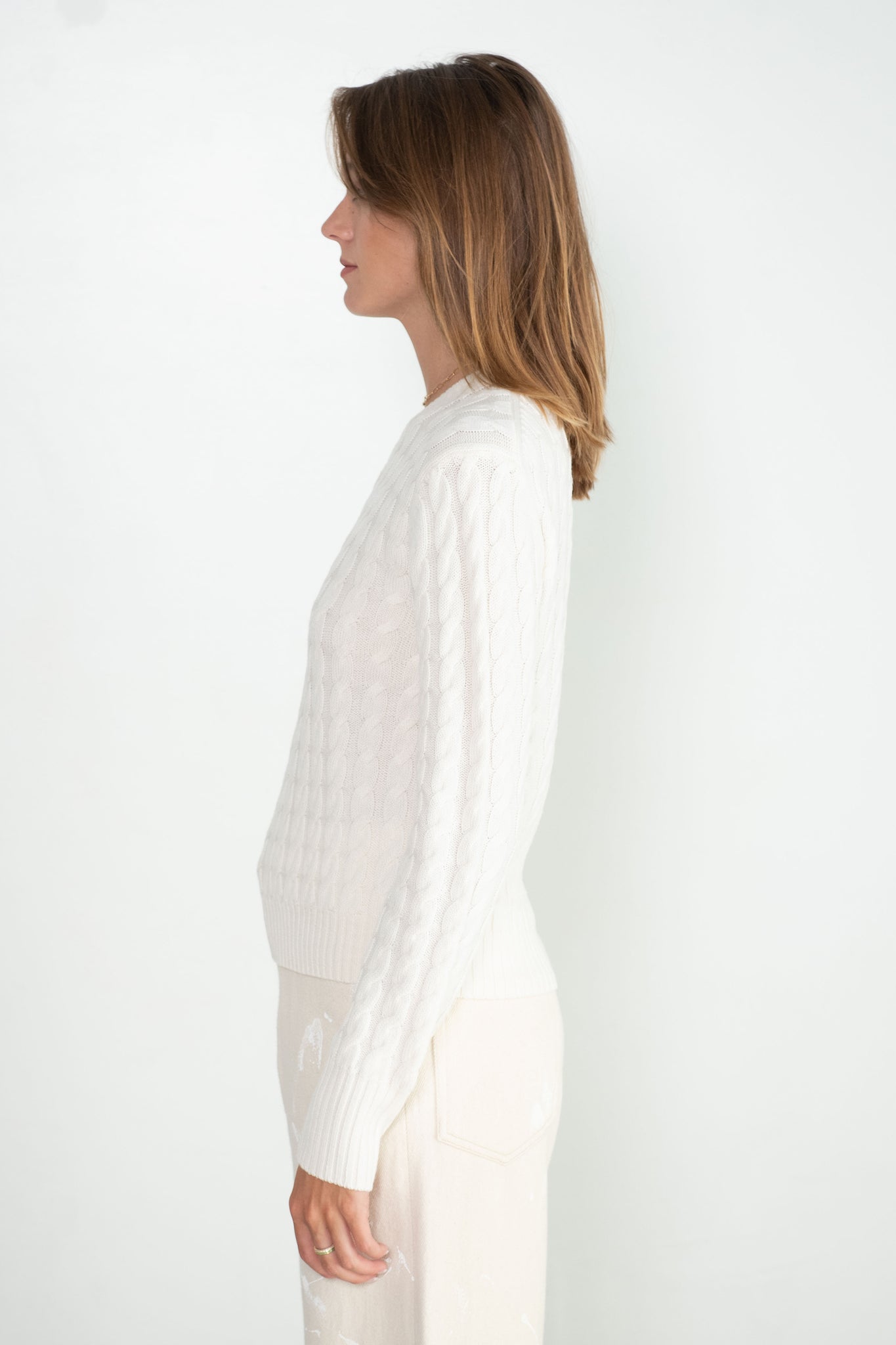 TOTEME - Petite Cable Knit, Cream