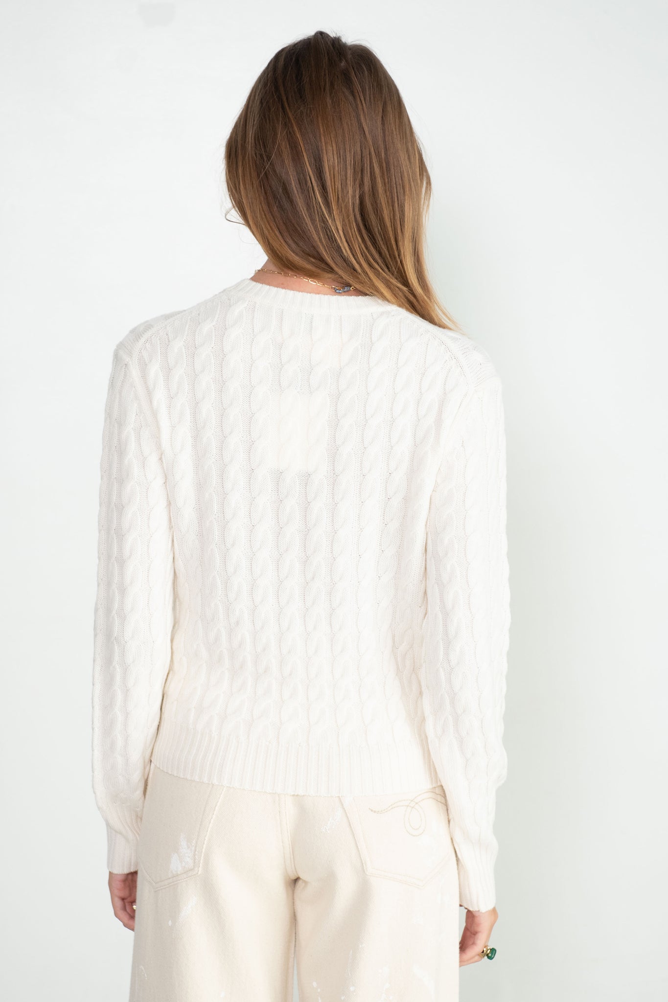 TOTEME - Petite Cable Knit, Cream