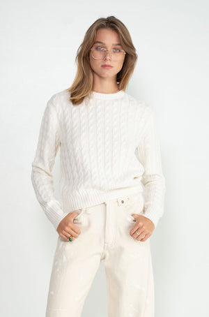 TOTEME - Petite Cable Knit, Cream